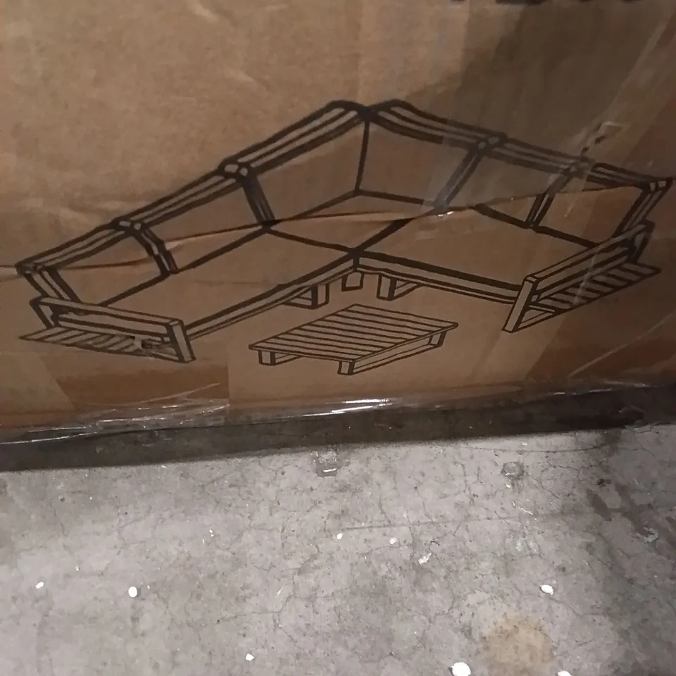 BOXED 2 SEAT + TABLE - GREY / BEIGE (2 BOXES) 