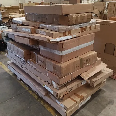 PALLET OF ASSORTED, INCOMPLETE FURNITURE PARTS AND PIECES 