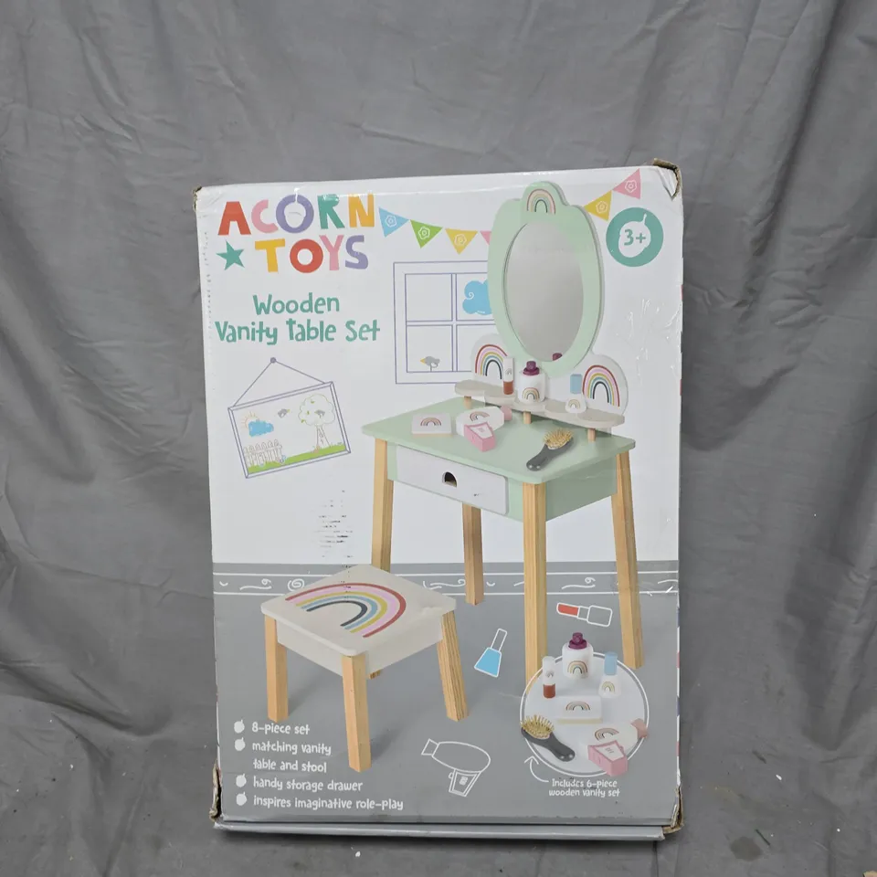 ACORN TOYS WOOD VANITY TABLE SET