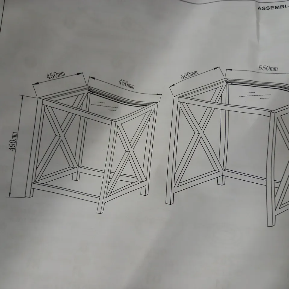BOXED CHRISTIE NEST OF TABLES - CHROME  RRP £199.99