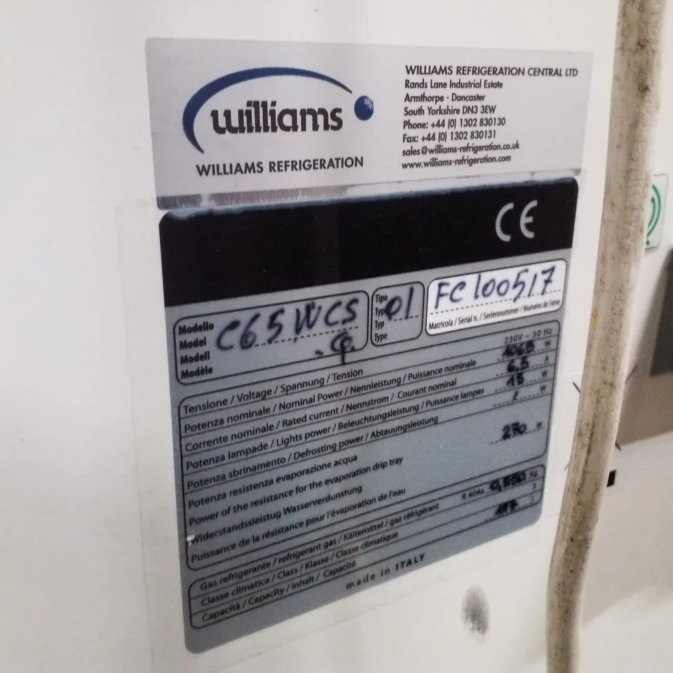WILLIAMS REFRIGERATION UPRIGHT DISPLAY CABINET