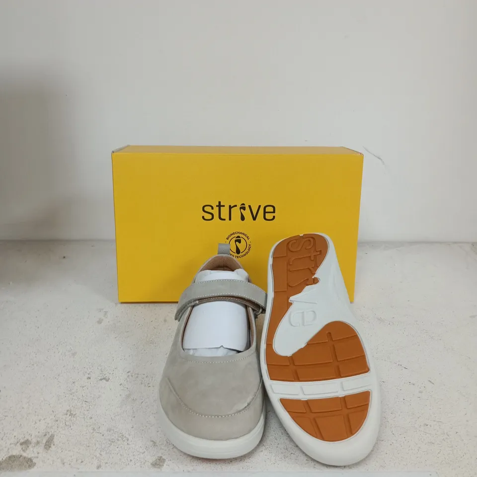STRIVE GREY WALKING SHOES WITH VELCRO STRAP – BOXED UK SIZE 7