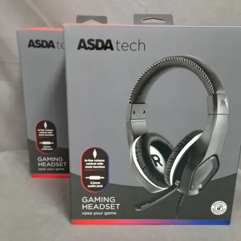 LOT OF 4 BRAND NEW BOXED GAMING HEADSET WITH IN LINE VOLUME CONTROL 