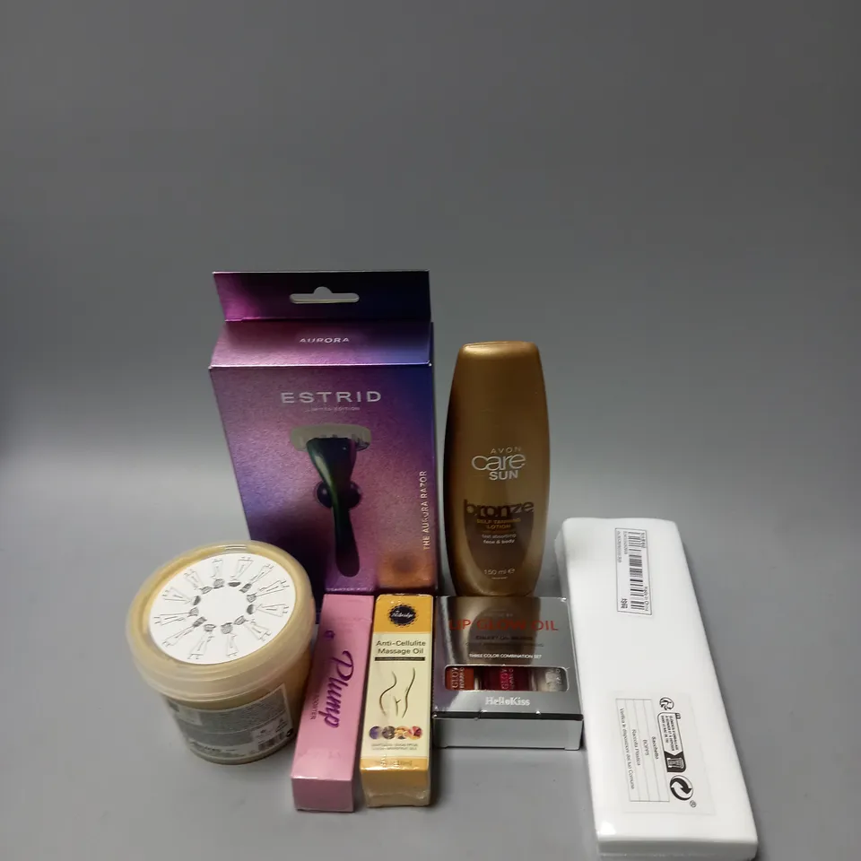 LOT OF APPROXIMATELY 20 COSMETICS ITEMS TO INCLUDE SCALP SCRUB , MASSAGE OIL , LIP GLOSS OIL  ETC  
