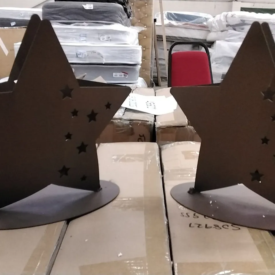 2 BOXED XMAS EDELROST STAR CANDLE HOLDER 