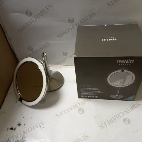BOXED HOMEDICS BEAUTY TWIST ILLUMINATED BEAUTY MIRROR