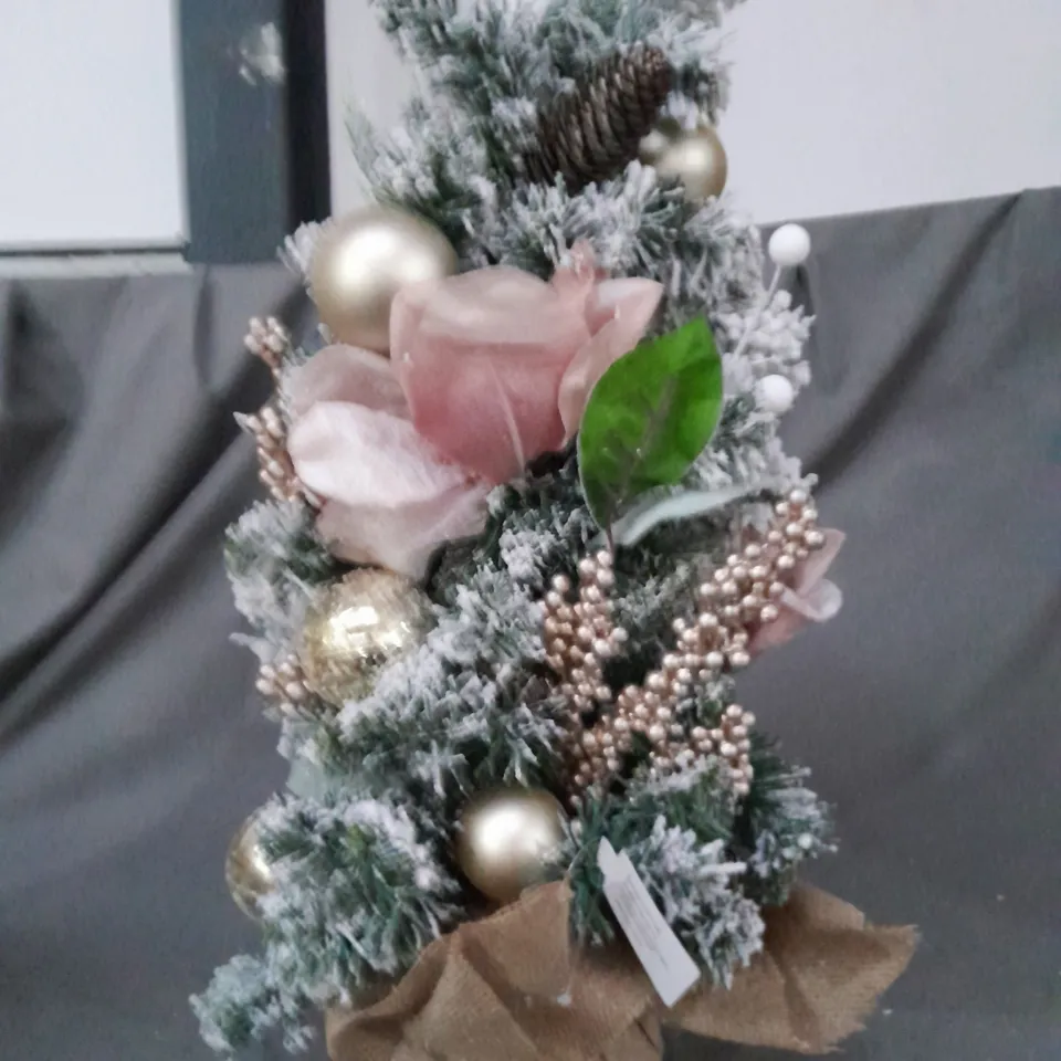 FROSTED ROSE TABLE TOP TREE RRP £29.99