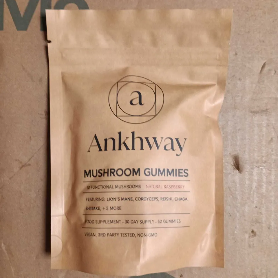 ANKHWAY MUSHROOM GUMMIES – NATURAL RASPBERRY FLAVOUR (VEGAN)