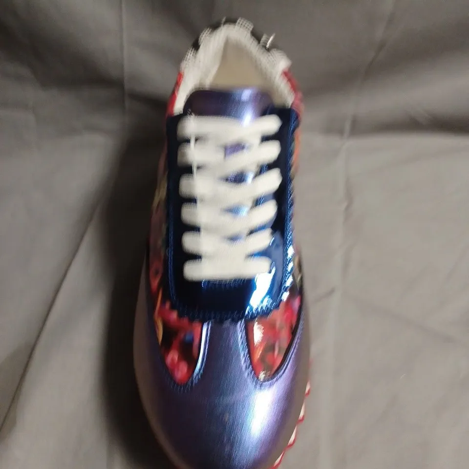 BAGGED PAIR OF CHRISTAN LOUBOUTIN DONNA LEATHER TRAINERS - SIZE 42 