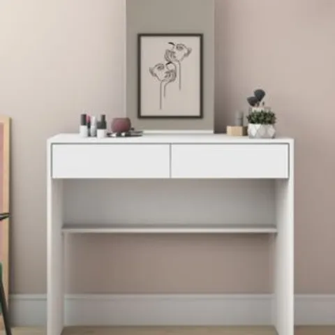 BRAND NEW BOXED LEIGHTON WHITE DRESSING TABLE WITH MIRROR