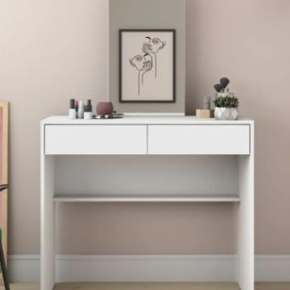 BRAND NEW BOXED LEIGHTON WHITE DRESSING TABLE WITH MIRROR