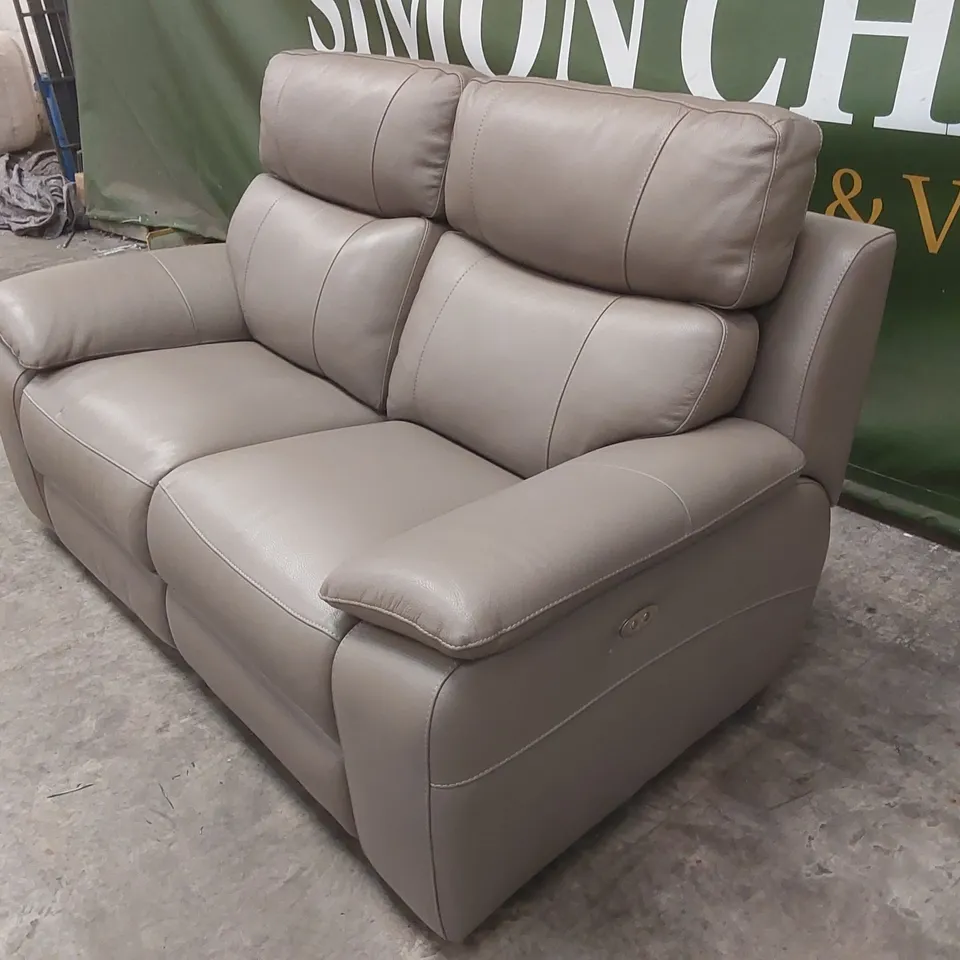 QUALITY DESIGNER ITALIAN MADE PATRIZIO 2 SEATER ELECTRIC RECLINER LEATHER SOFA