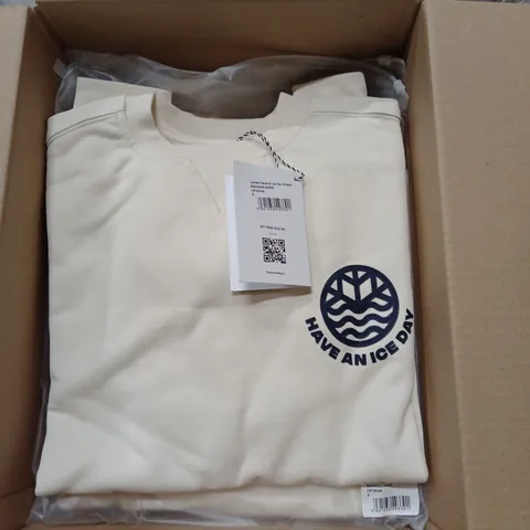 BOX OF APPROXIMATELY 6 X BRAND NEW BRASS MONKEY LADIES SWEATER - BMAW24LSW02 - OFF WHITE // SIZE: S