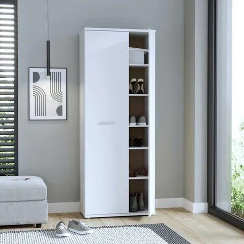 BOXED 70CM SHOE CABINET - WHITE (1 BOX)