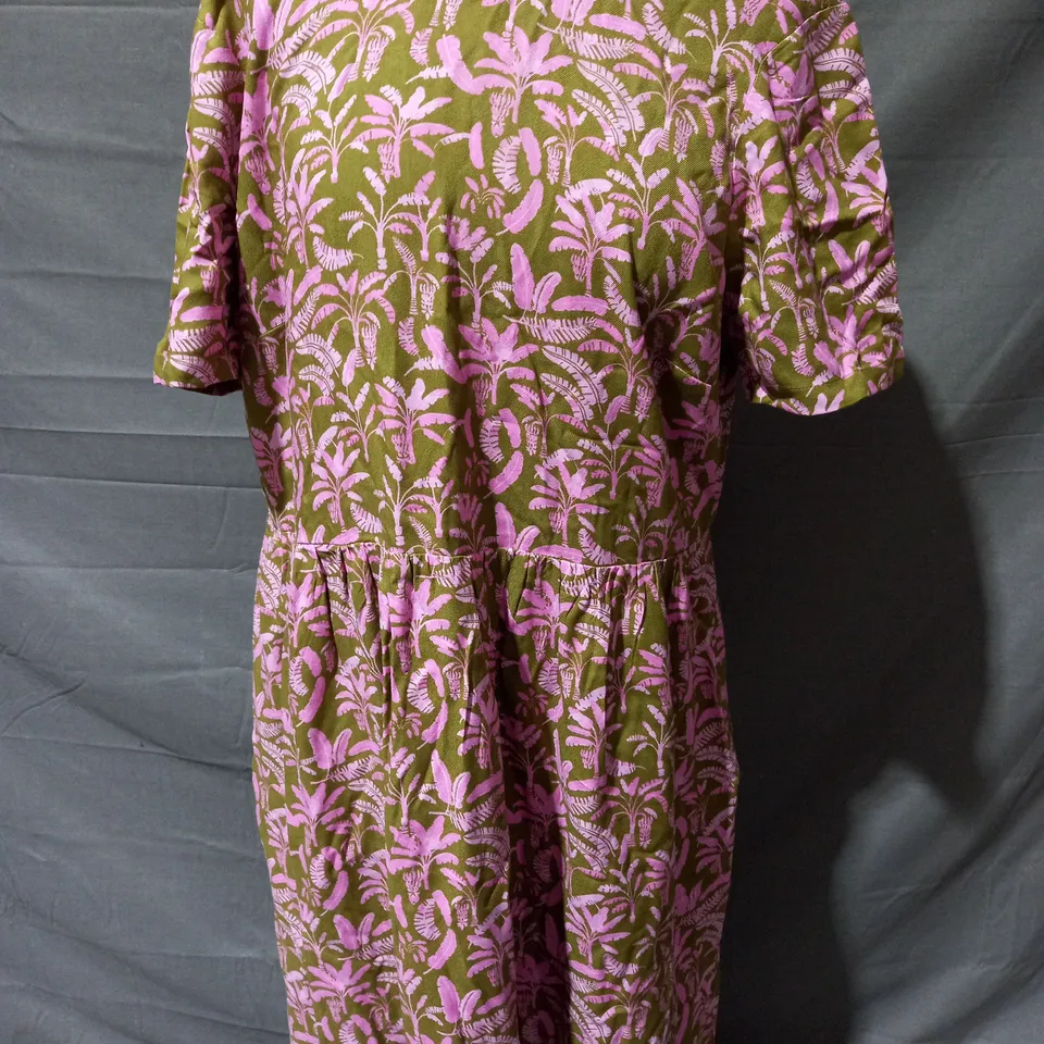 WHITE STUFF ELISA ECO VERO MIDI DRESS IN PINK SIZE 12