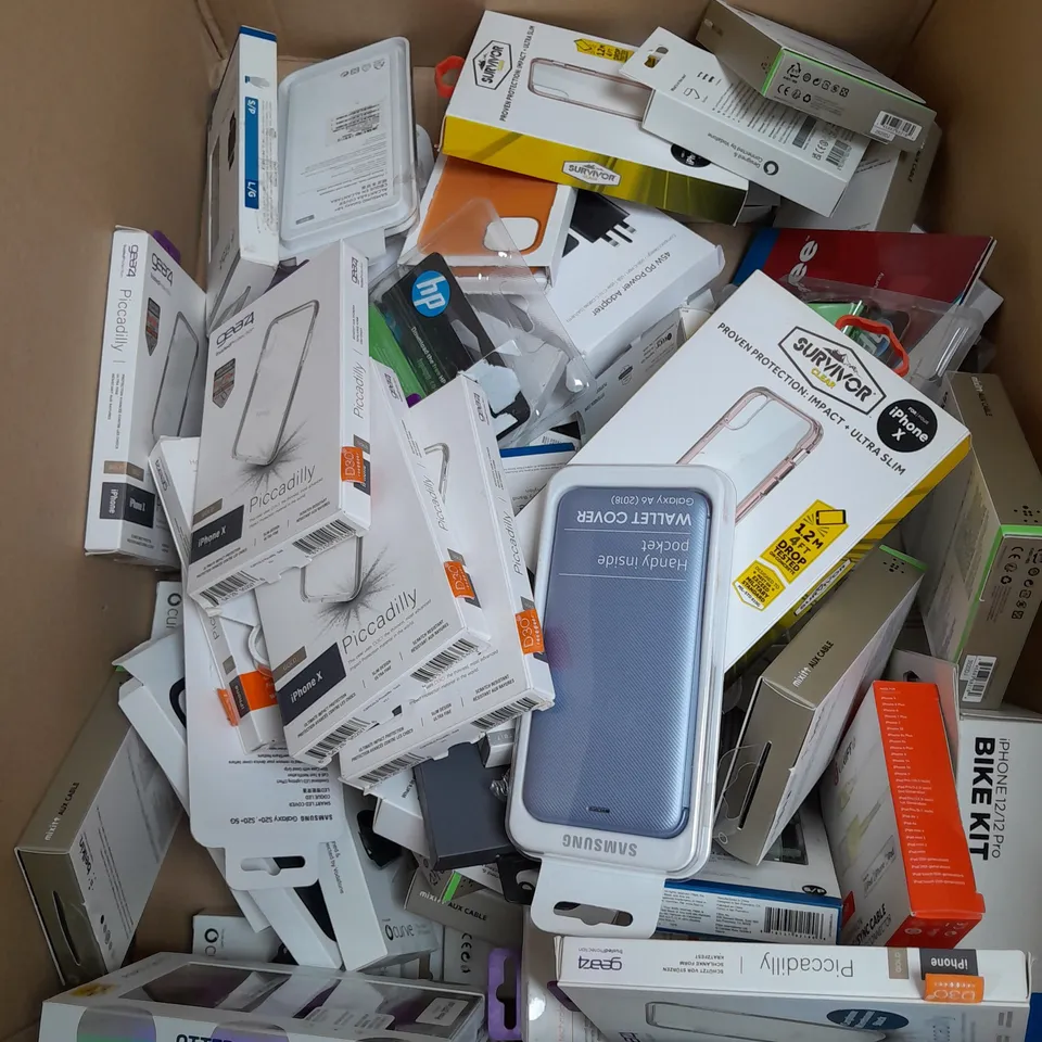 APPROXIMATELY 40 ASSORTED ELECTRICAL PRODUCTS TO INCLUDE QUAD LOCK BIKE KIT, PROTECTIVE CASES, PRINTER INK ETC 