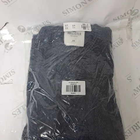 HOLLISTER NAVY BLUE KNITTED JUMPER SIZE XXL 