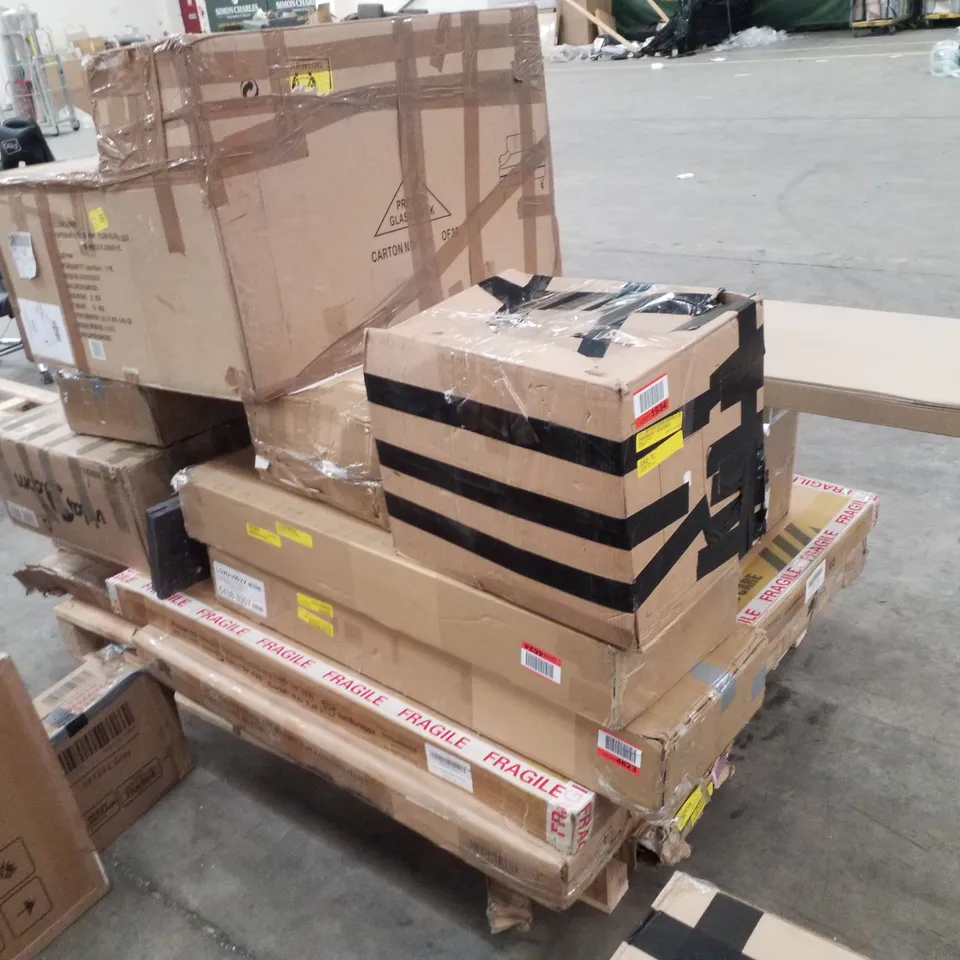 PALLET CONTAINING ASSORTED FLATPACK FURNITURE PARTS 