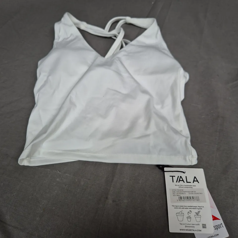 TIALA SKINLUXE STRAPPY BACK CAMI TOP IN WHITE - SMALL