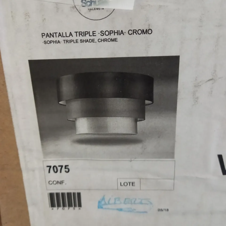 BOXED SCHULLER SOPHIA 3 LIGHT DRUM PENDANT FINISH SHADE ONLY