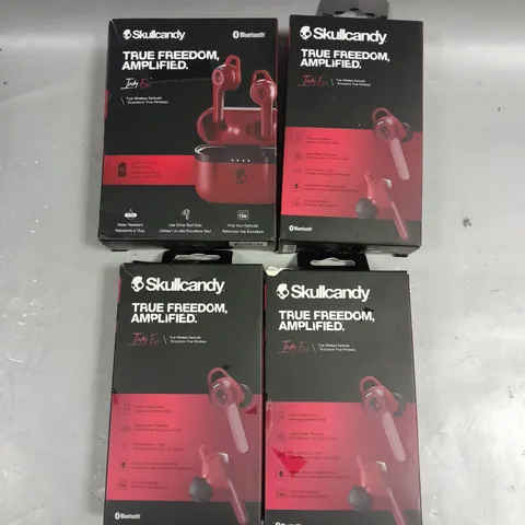 4 X BOXED SKULLCANDY INDY EVO TRUE WIRELESS EARPHONES 