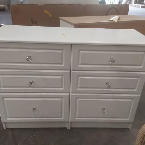 DESIGNER WOODEN 6-DRAWER CHEST OF DRAWERS