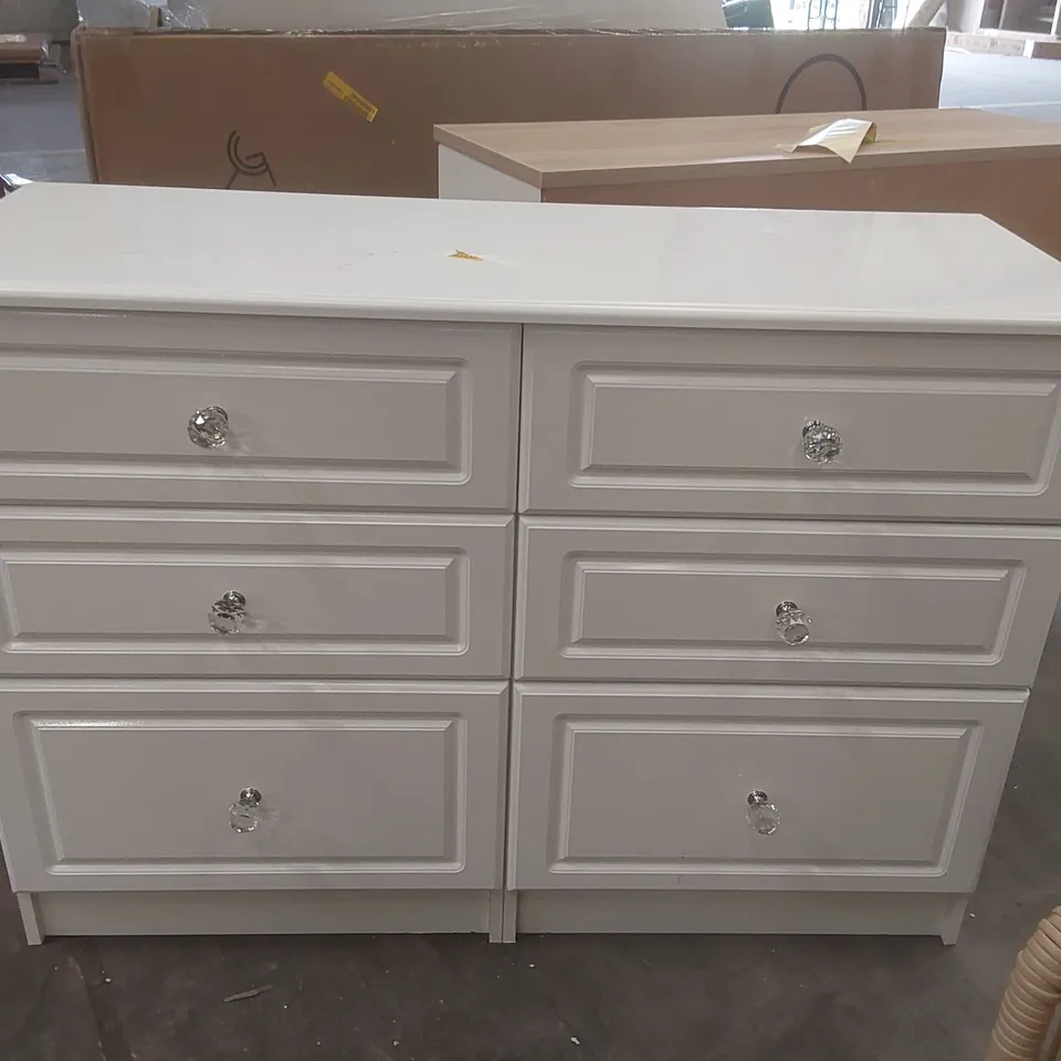 DESIGNER WOODEN 6-DRAWER CHEST OF DRAWERS