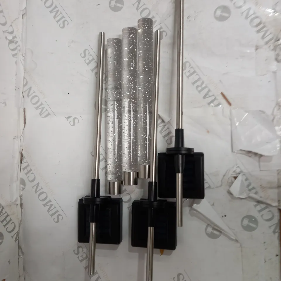 BOXED BELL & HOWELL GLIMMER STICKS SET OF 3 SOLAR PATHWAY LIGHTS