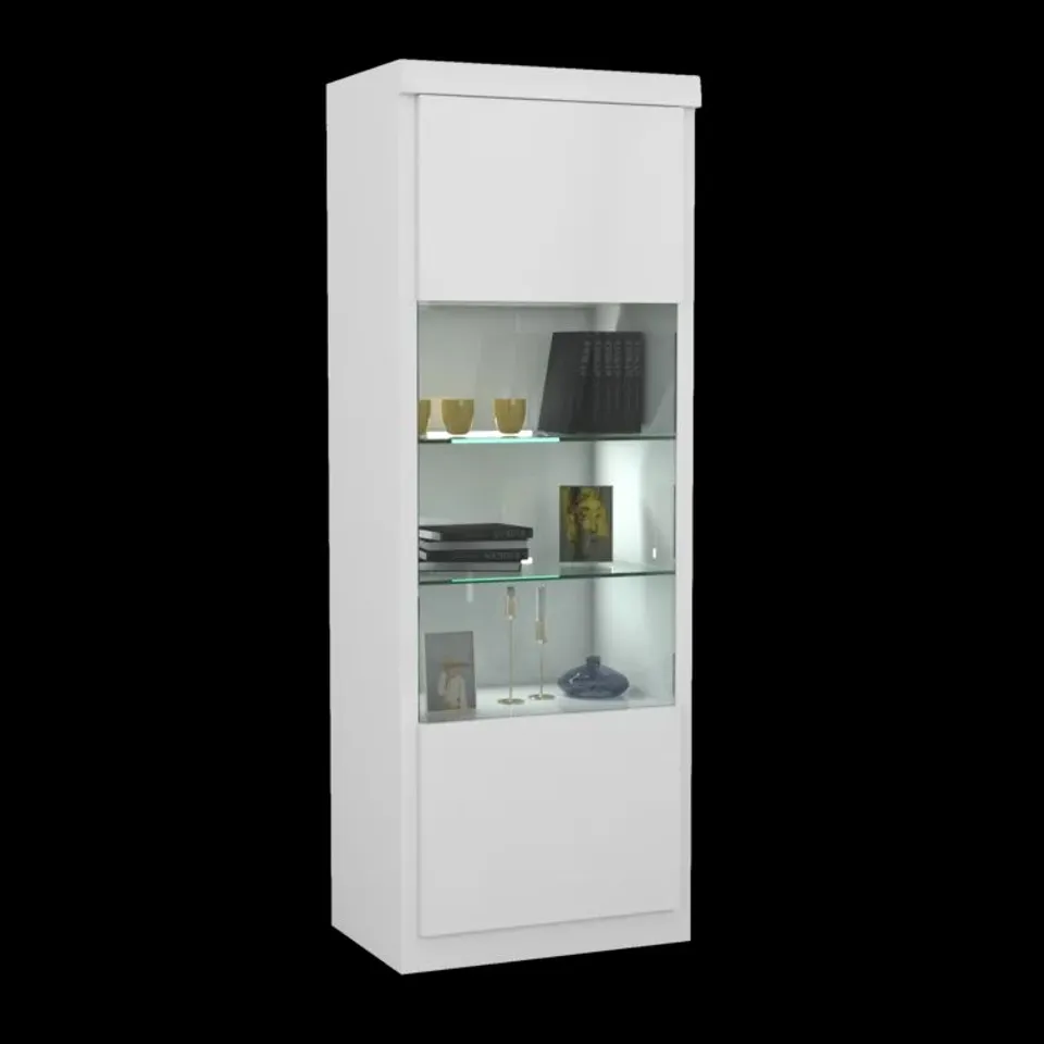 BOXED STANLEY CURIO CABINET WITH LIGHTING (3 BOXES)