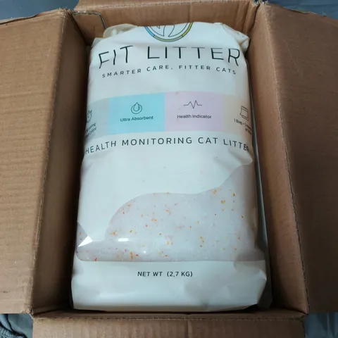 FIT LITTER CAT LITTER 2.7KG, 1 MONTH SUPPLY. HEALTH MONITORING ACIDIC/ALKALINE RESULTS