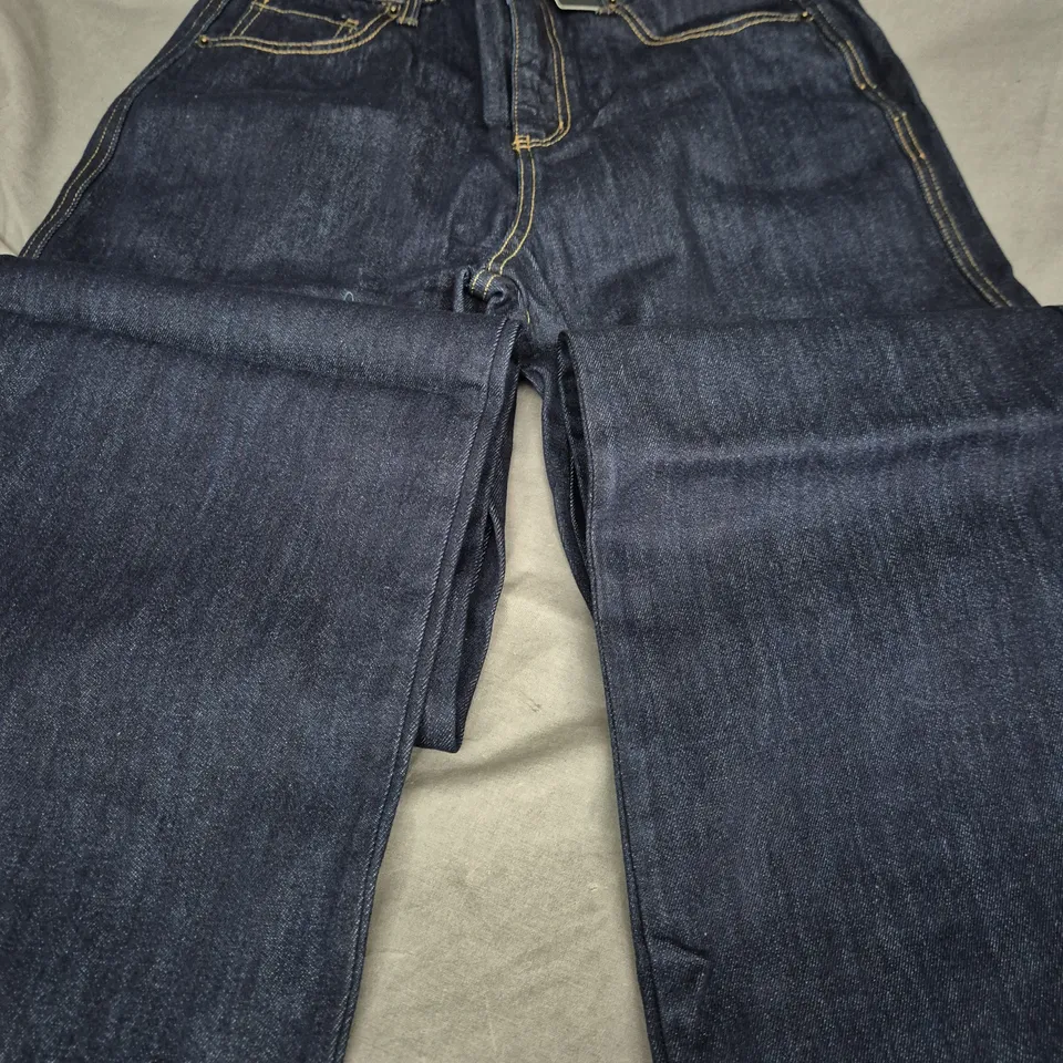 FASHION NOVA THIS JUST IN LOOSE STRAIGHT LEG JEANS, NAVY - SIZE 7