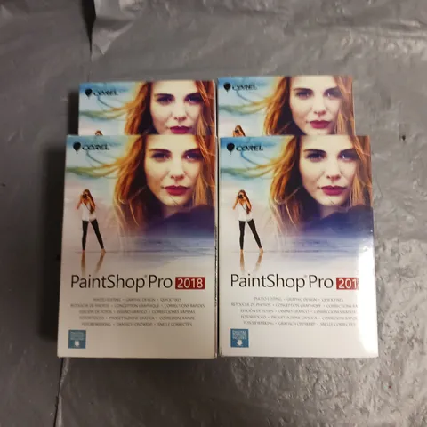 LOT OF 4 COREL PAINTSHOP PRO 2018 PHOTO EDITING SOFTWARE