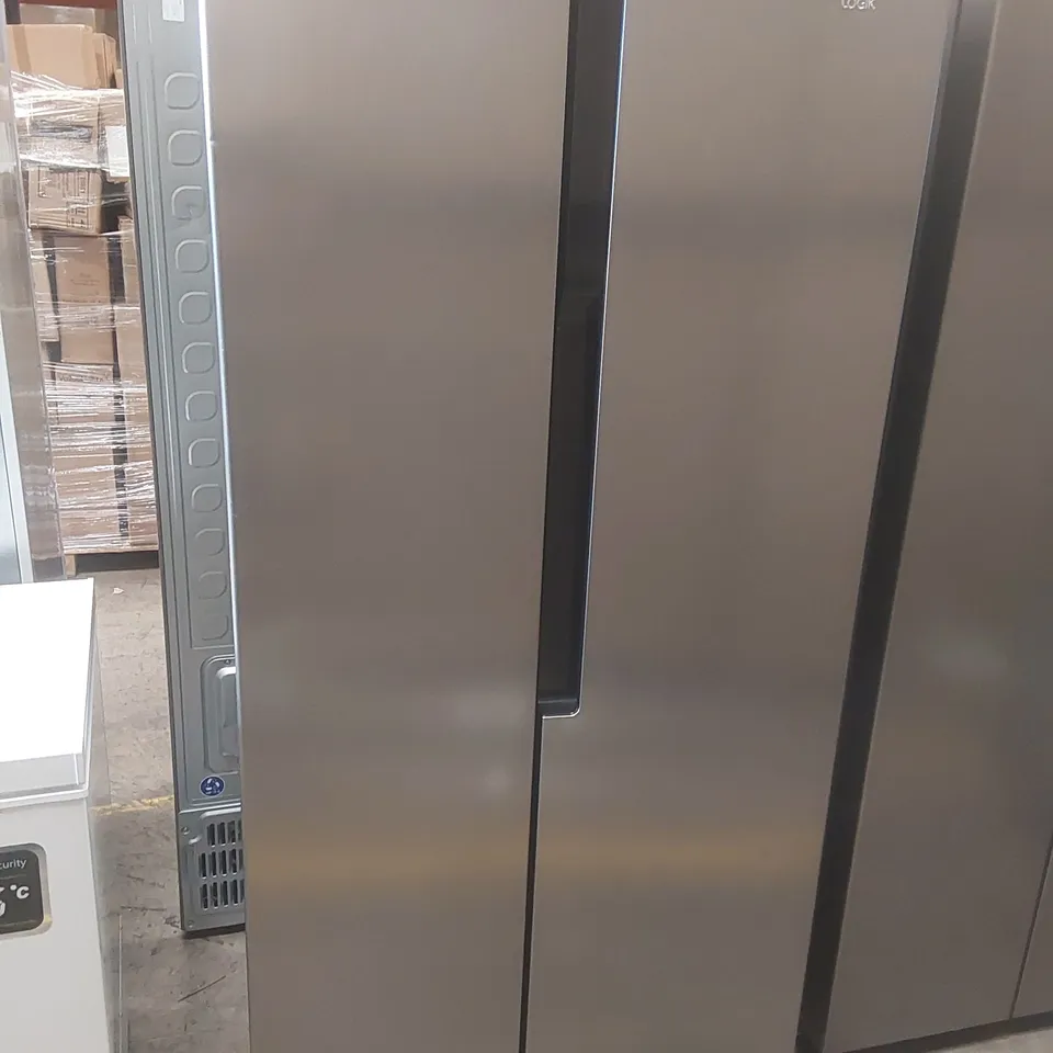LOGIK LESSBSX23 SLIM AMERICAN-STYLE FRIDGE FREEZER - INOX