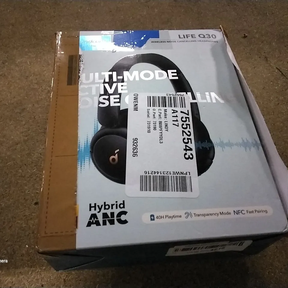 BOXED SOUNDCORE LIFE Q30 WIRELESS NOISE CANCELLING HEADPHONES 