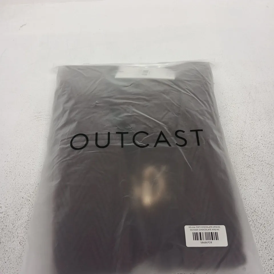 OUTCAST VELMA TOP – CHOCOLATE, SIZE XXS/XS