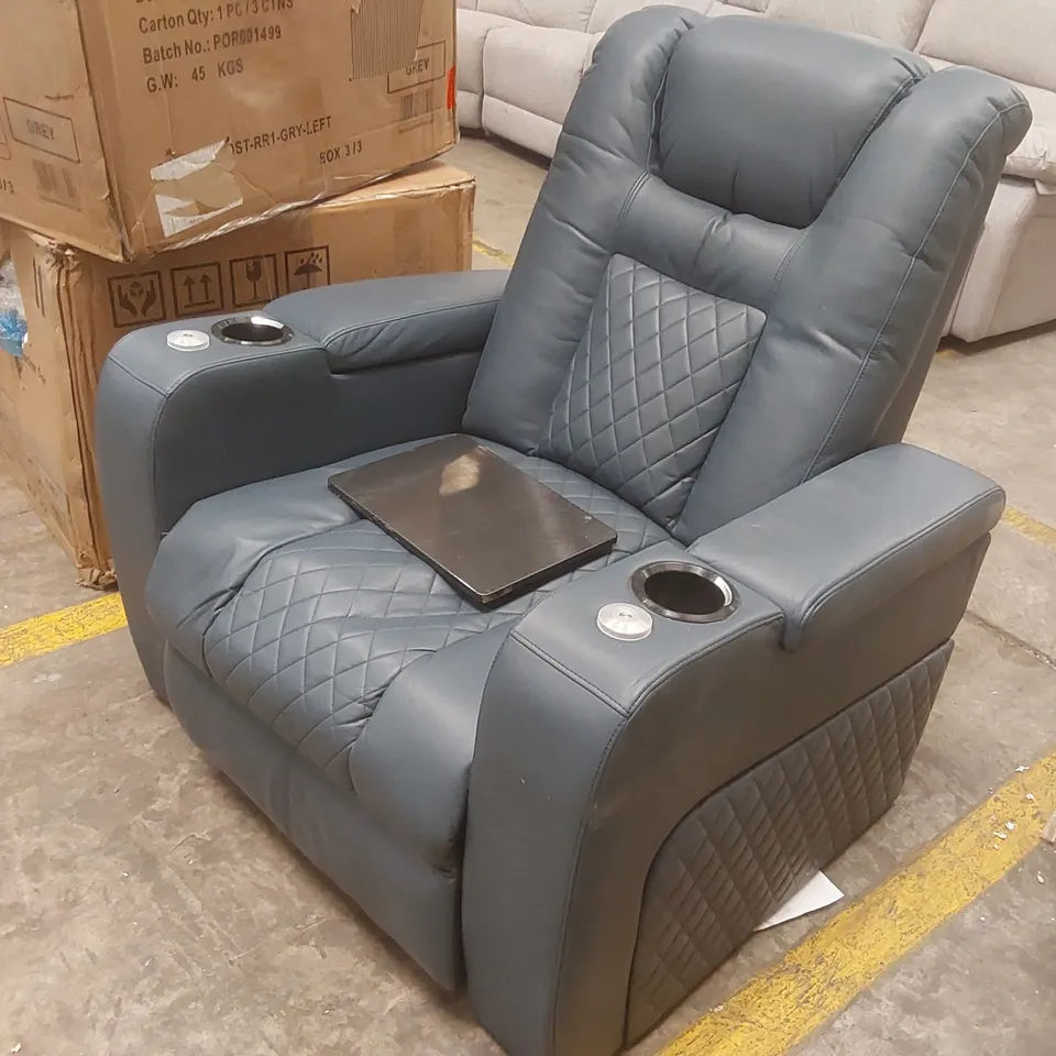 QUALITY DESIGNER FAUX LEATHER ELECTRIC RECLINER