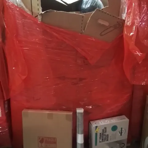 PALLET OF ASSORTED HOUSEHOLD GOODS AND PRODUCTS TO INCLUDE;TOILET SEAT RAISER,ROLLER BLIND,PICTURE FRAMES