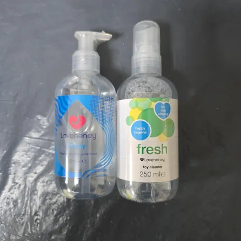 LOVEHONEY ENJOY WATER-BASED LUBRICANT 250ML & LOVEHONEY FRESH TOY CLEANER 250ML – 2-PACK