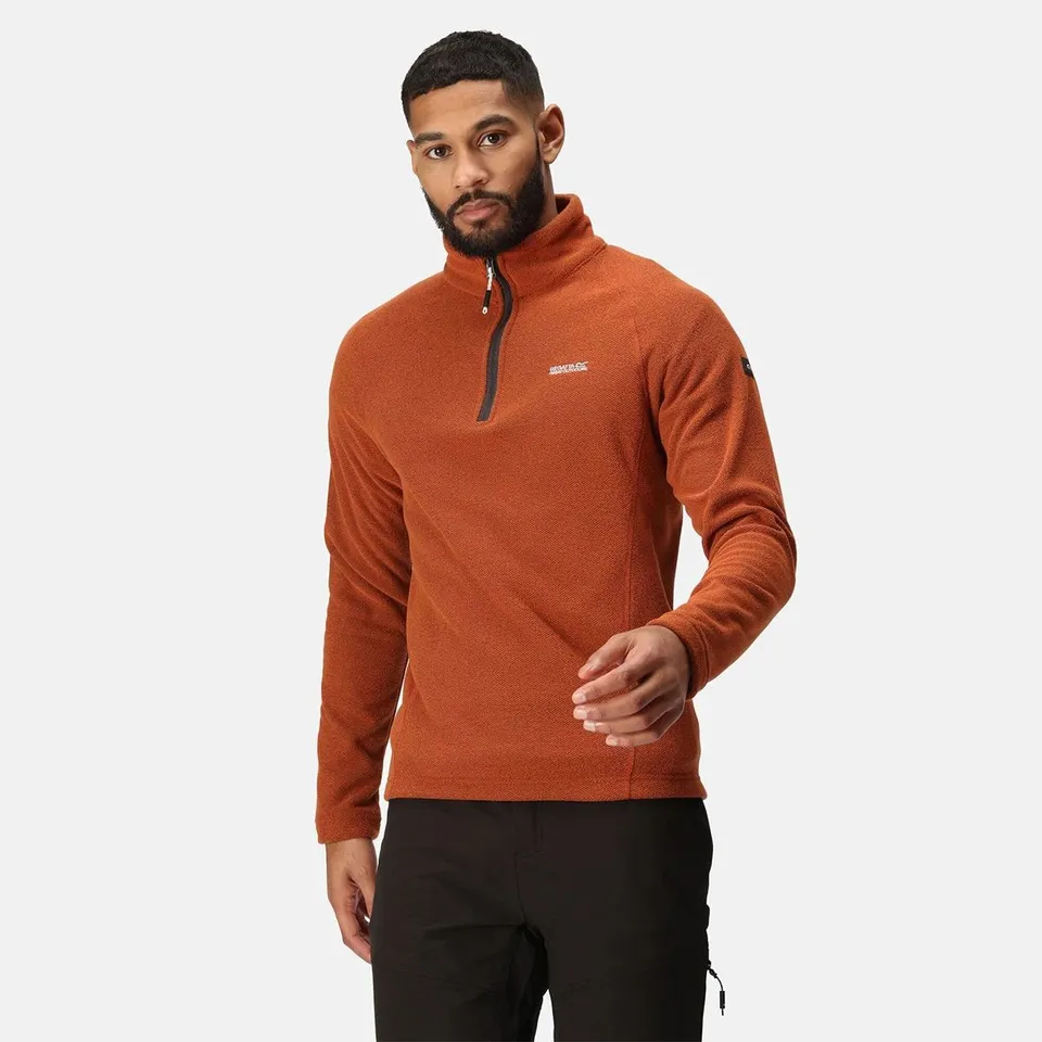 BRAND NEW REGATTA MEN'S KENGER HALF ZIP MIDWEIGHT FLEECE - BURNT COPPER SIZE UK XXL