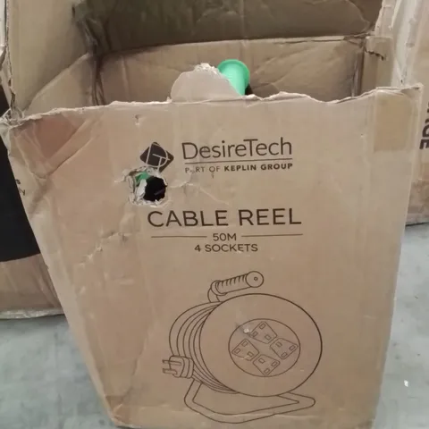 BOXED 50M CABLE REEL WITH 4 SOCKETS 