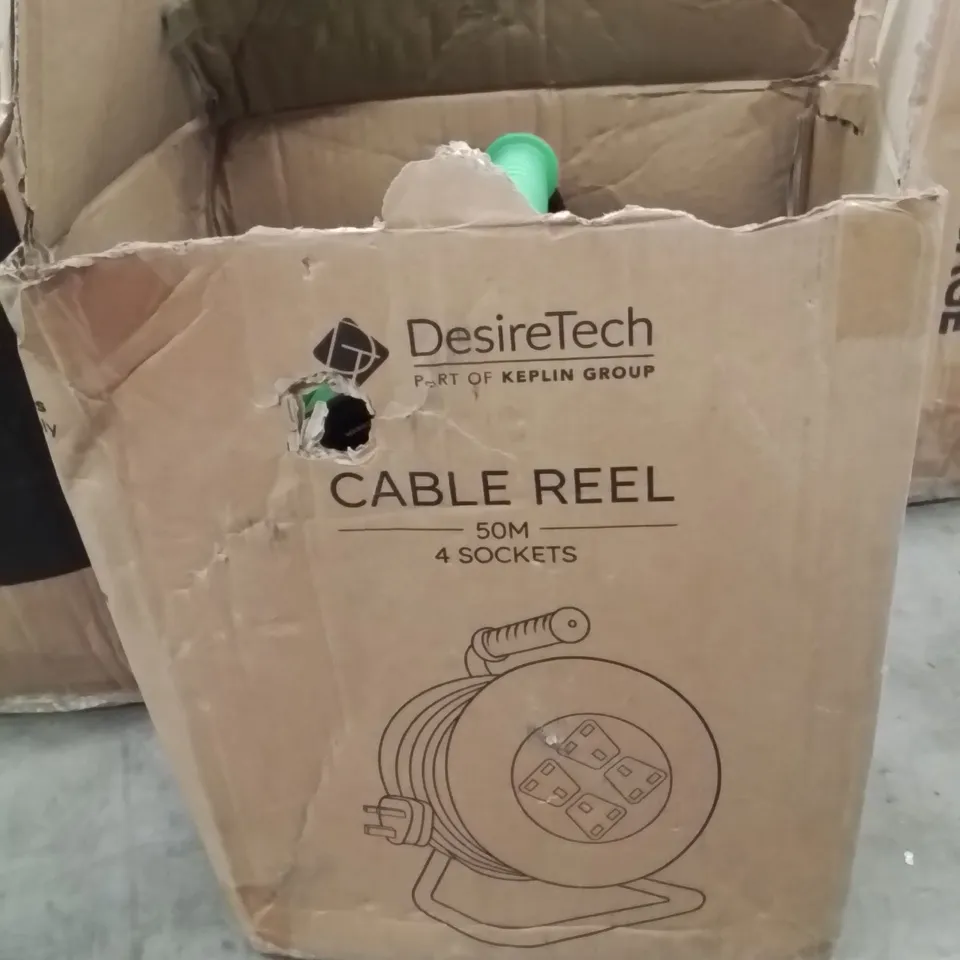 BOXED 50M CABLE REEL WITH 4 SOCKETS 