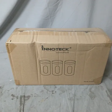 BOXED INNOTECK STAINLESS STEEL SET OF 3 CANNSITERS WITH WINDOWS