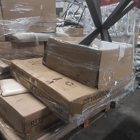 PALLET CONTAINING A LARGE QUANTITY OF DESIGNER FURNITURE PARTS