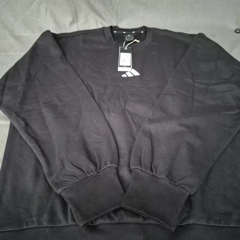 ADIDAS BLACK CREW NECK SWEATER SIZE XL