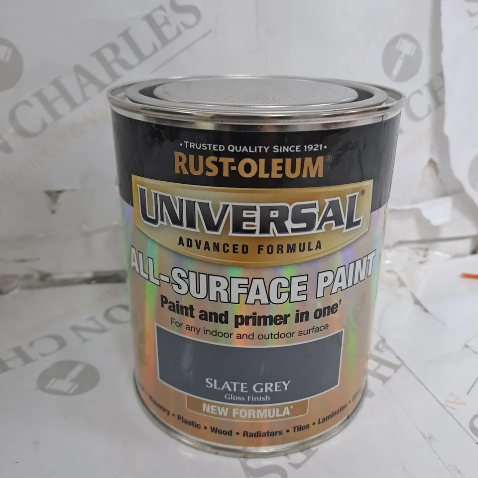 RUST-OLEUM UNIVERSAL SLATE GREY GLOSS ALL-SURFACE PAINT 750ML