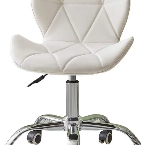 BOXED LEMROE WHITE ECO LEATHER SWIVEL CHAIR