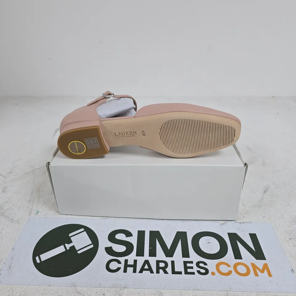 BOXED PAIR OF RALPH LAUREN EMELLIE WOMENS SHOES IN SUN BLUSH - UK 7.5