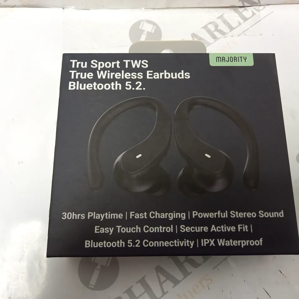 BOXED MAJORITY TRUE WIRELESS AROUND-EAR EARBUDS IN BLACK