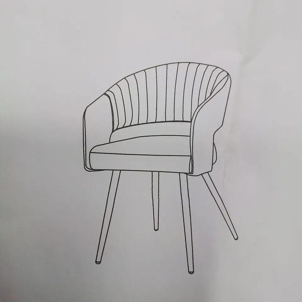 A BOXED SET OF 2 DINING CHAIRS IN DARK GREY