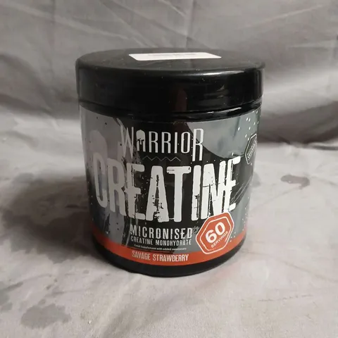 WARRIOR CREATINE MICRONISED CREATINE MONOHYDRATE – SAVAGE STRAWBERRY, 60 SERVINGS - COLLECTION ONLY